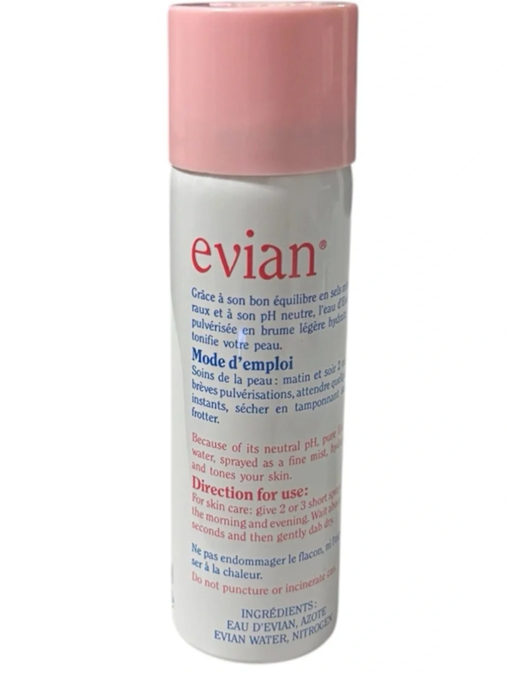 RARE VINTAGE 1980s Evian Brumisateur Atomizer Spray White Pink NEW 6 Pc Set